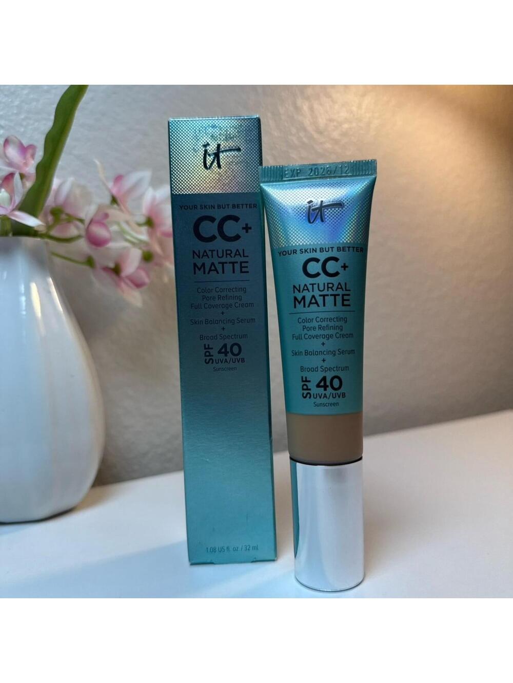 Tan Warm-It Cosmetics CC+ Cream NATURAL MATTE FOUNDATION with SPF 40